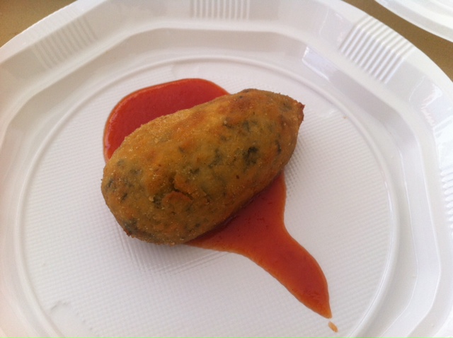 Croquetón de espinacas
