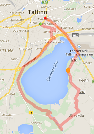 Ruta por el lago Ülemiste