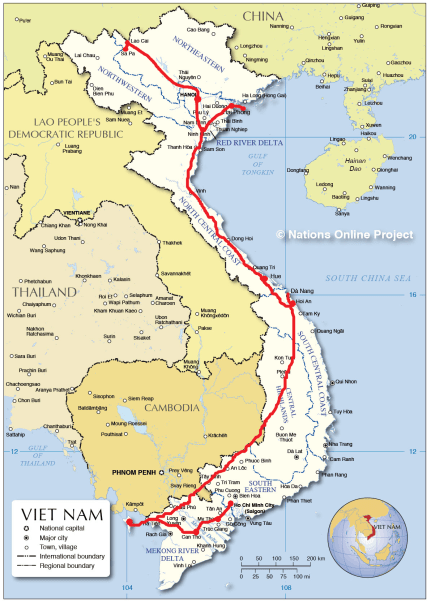 mapa vietnam